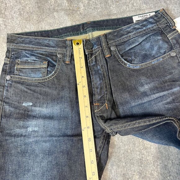 Buffalo David Bitton Travis-X Relaxed Fit Jeans Mens 32x34 Dark Wash Straight De - Picture 8 of 16